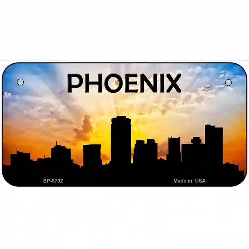 Phoenix Silhouette Metal Novelty License Plate 6" x 3" (BP)