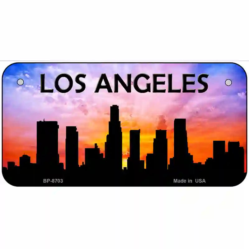 Los Angeles Silhouette Metal Novelty License Plate 6" x 3" (BP)