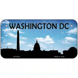 Washington DC Silhouette Metal Novelty License Plate 6" x 3" (BP)