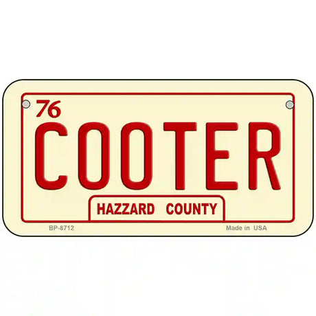 Cooter Metal Novelty License Plate 6" x 3" (BP)