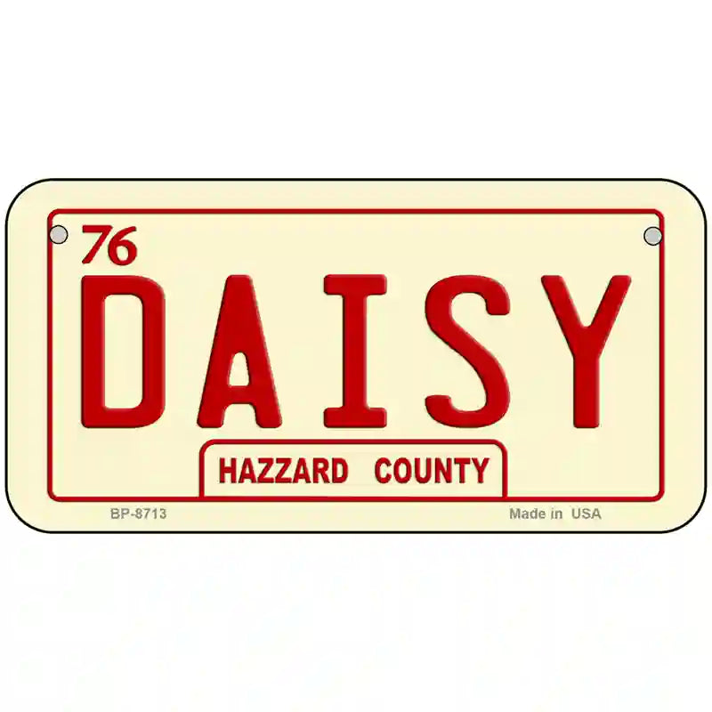 Daisy Metal Novelty License Plate 6" x 3" (BP)