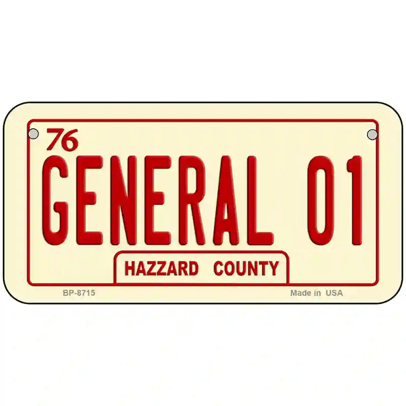 General 01 Metal Novelty License Plate 6" x 3" (BP)