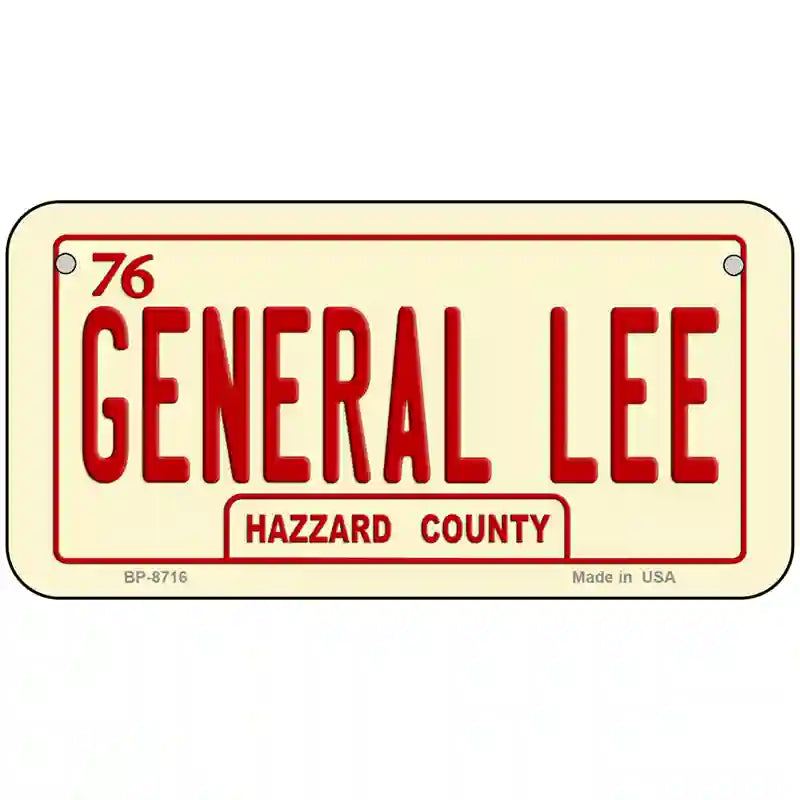 General Lee Metal Novelty License Plate 6" x 3" (BP)