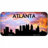 Atlanta Silhouette Metal Novelty License Plate 6" x 3" (BP)