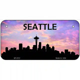 Seattle Silhouette Metal Novelty License Plate 6" x 3" (BP)