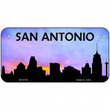 San Antonio Silhouette Metal Novelty License Plate 6" x 3" (BP)