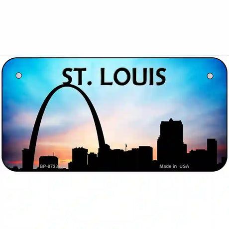 St Louis Silhouette Metal Novelty License Plate 6" x 3" (BP)