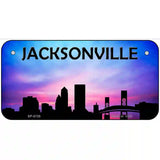 Jacksonville Silhouette Metal Novelty License Plate 6" x 3" (BP)