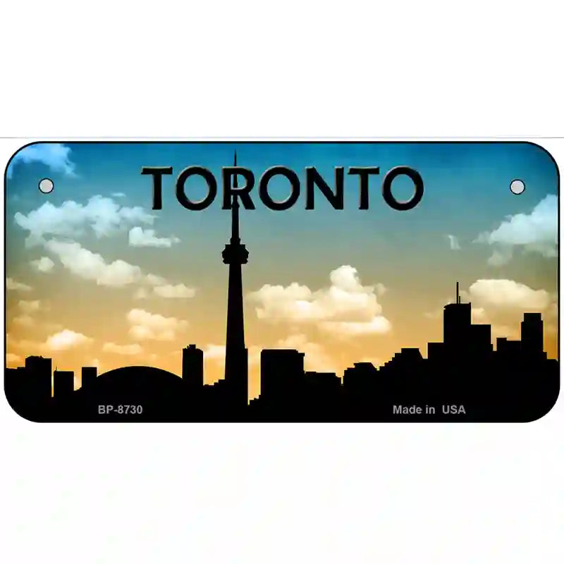 Toronto Silhouette Metal Novelty License Plate