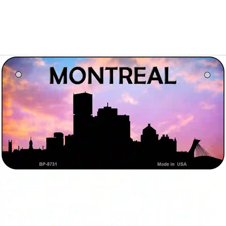 Montreal Silhouette Metal Novelty License Plate 6" x 3" (BP)