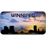 Winnipeg Silhouette Metal Novelty License Plate 6" x 3" (BP)