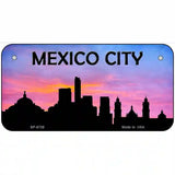 Mexico City Silhouette Metal Novelty License Plate 6" x 3" (BP)