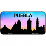 Puebla Silhouette Metal Novelty License Plate 6" x 3" (BP)