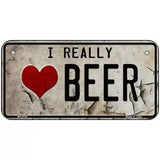 I Love Beer Metal Novelty License Plate 6" x 3" (BP)