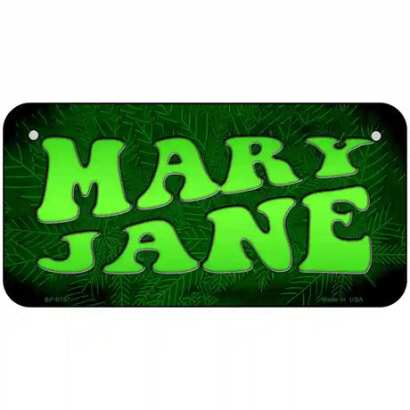 Mary Jane Metal Novelty License Plate 6" x 3" (BP)