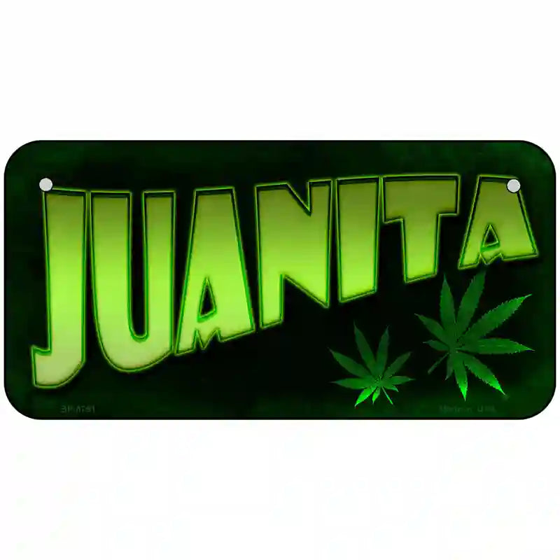 Juanita Metal Novelty License Plate 6" x 3" (BP)