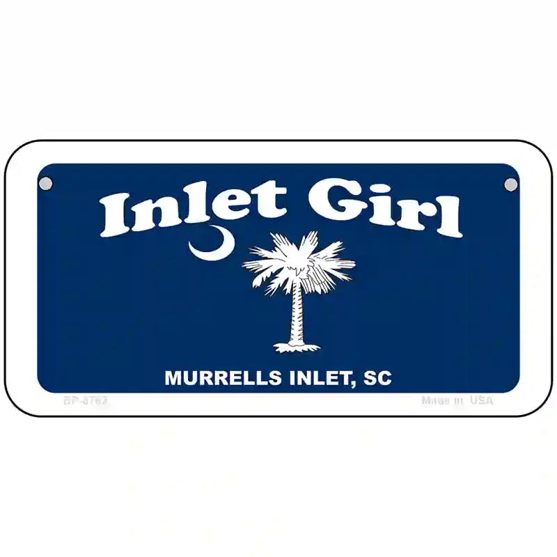 Inlet Girl Metal Novelty License Plate 6" x 3" (BP)