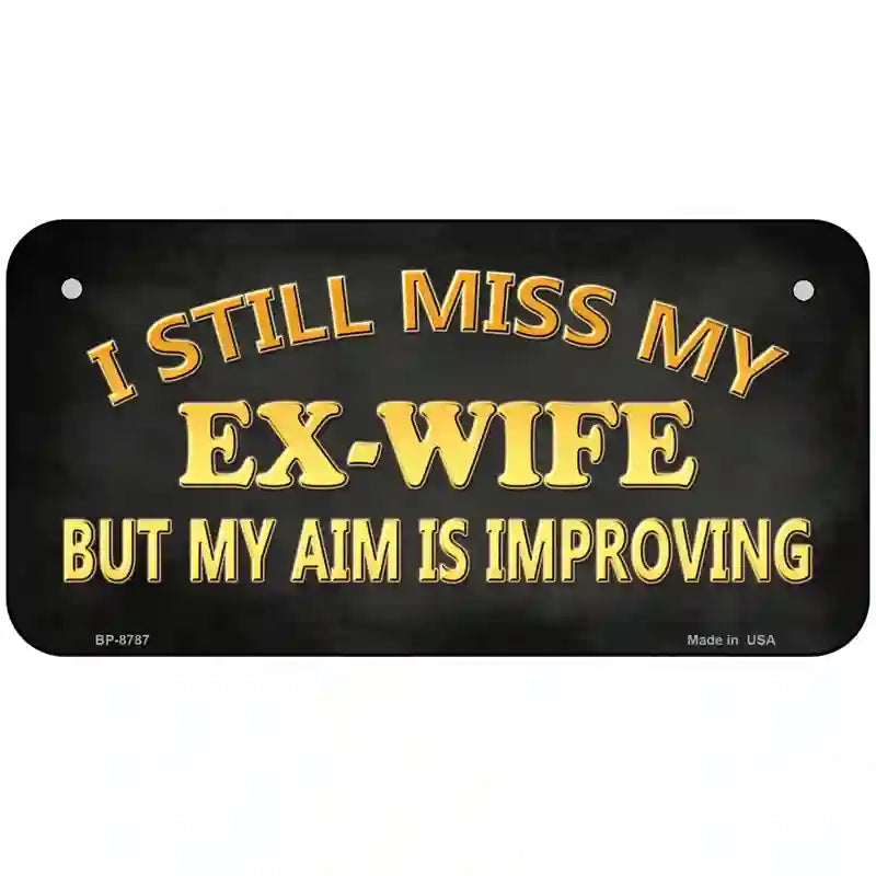 Ex Wife Metal Novelty License Plate 6" x 3" (BP)