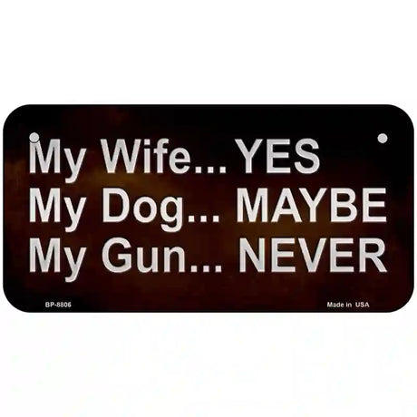 My Gun Metal Novelty License Plate 6" x 3" (BP)