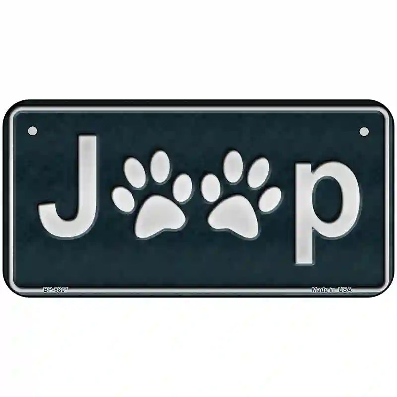 J**p Metal Novelty License Plate 6" x 3" (BP)