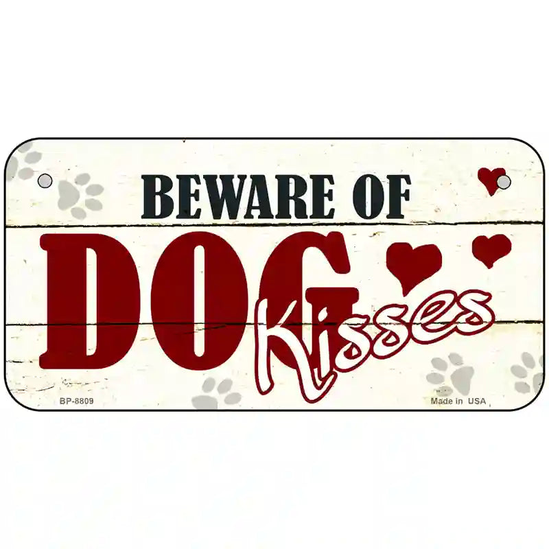 Beware of Dogs Metal Novelty License Plate 6" x 3" (BP)