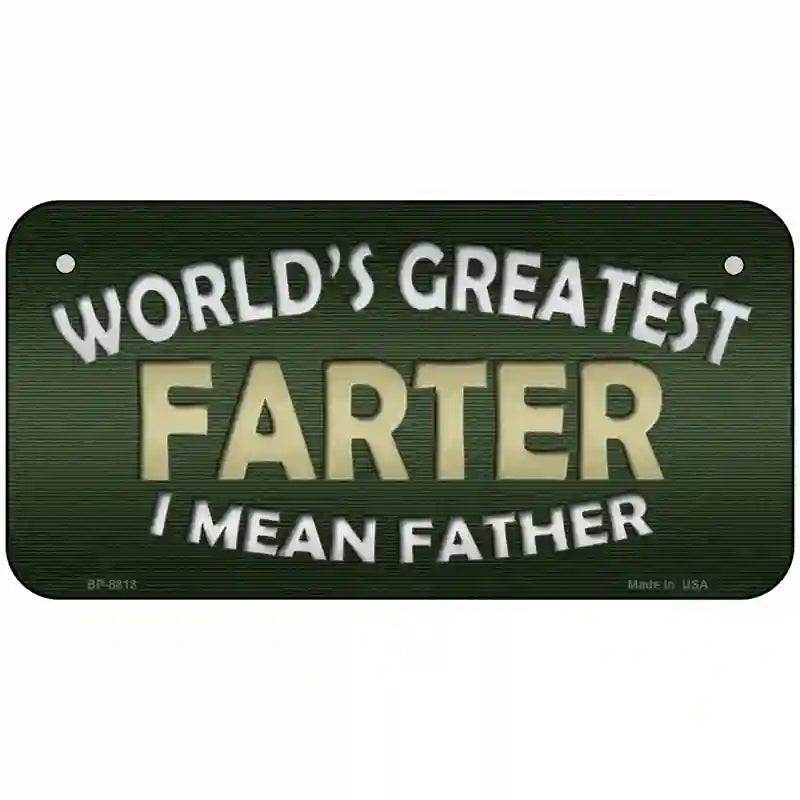 Greatest Farter Metal Novelty License Plate