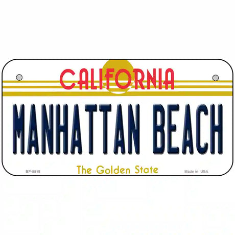 Manhattan Beach CA Metal Novelty License Plate 6" x 3" (BP)