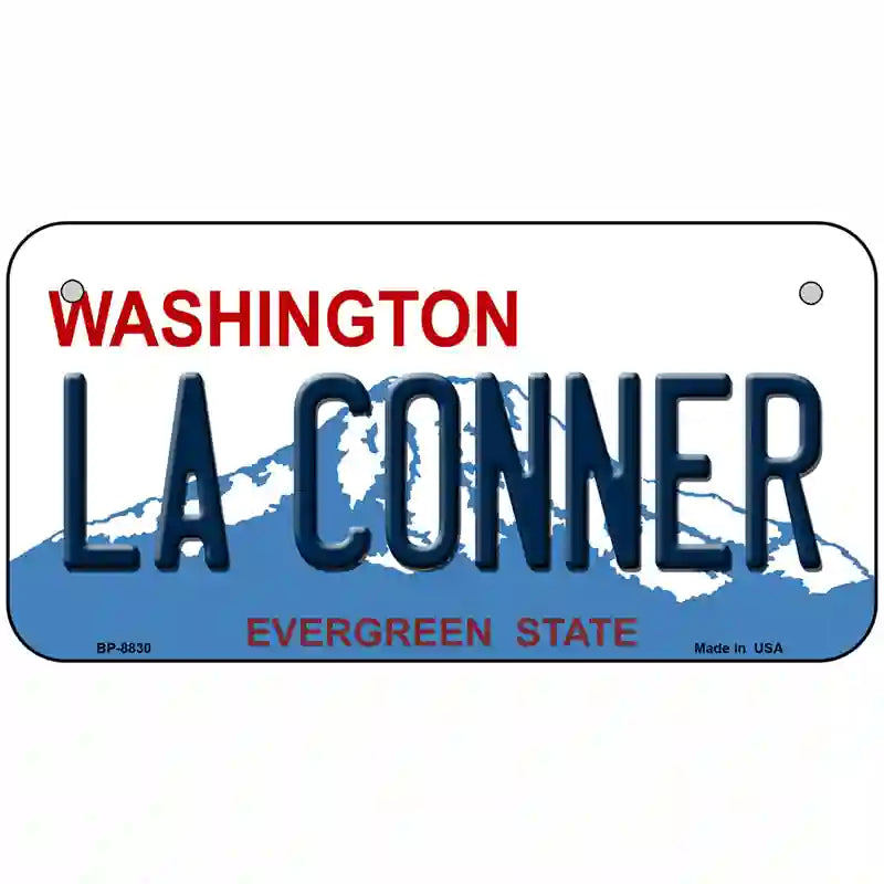 La Conner Washington Metal Novelty License Plate 6" x 3" (BP)