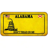 Alabama Dont Tread On Me Metal Novelty License Plate 6" x 3" (BP)