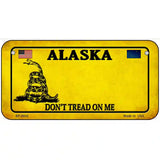 Alaska Dont Tread On Me Metal Novelty License Plate 6" x 3" (BP) / Yes