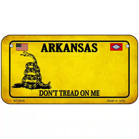 Arkansas Dont Tread On Me Metal Novelty License Plate 6" x 3" (BP) / Yes