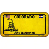 Colorado Dont Tread On Me Metal Novelty License Plate 6" x 3" (BP)