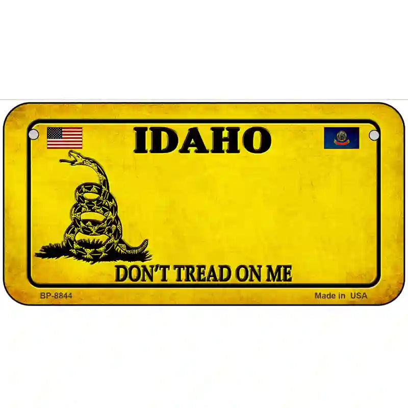 Idaho Dont Tread On Me Metal Novelty License Plate 6" x 3" (BP)