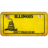 Illinois Dont Tread On Me Metal Novelty License Plate 6" x 3" (BP)