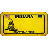 Indiana Dont Tread On Me Metal Novelty License Plate 6" x 3" (BP) / Yes