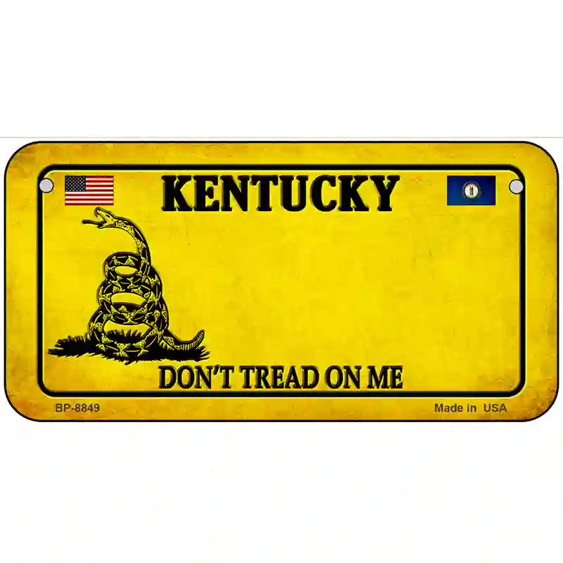 Kentucky Dont Tread On Me Metal Novelty License Plate 6" x 3" (BP)