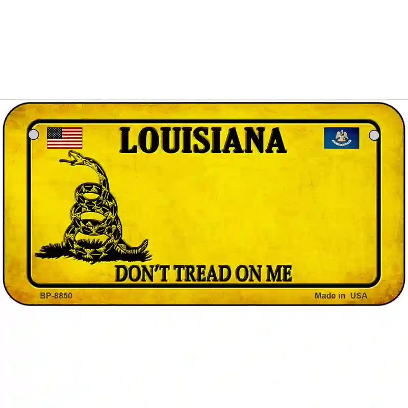 Louisiana Dont Tread On Me Metal Novelty License Plate 6" x 3" (BP)