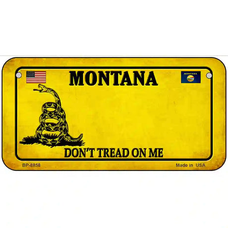 Montana Dont Tread On Me Metal Novelty License Plate 6" x 3" (BP)