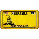 Nebraska Dont Tread On Me Metal Novelty License Plate 6" x 3" (BP) / Yes