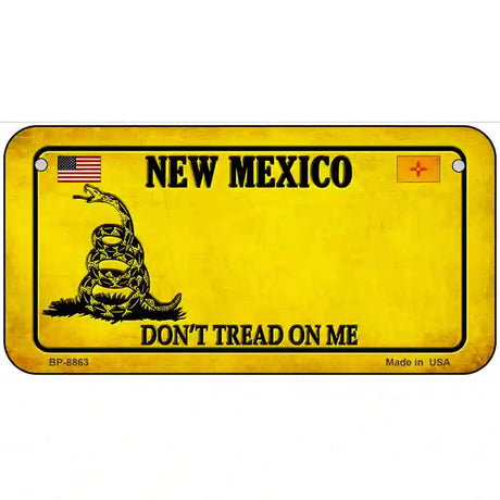 New Mexico Dont Tread On Me Metal Novelty License Plate 6" x 3" (BP)