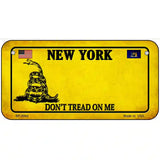 New York Dont Tread On Me Metal Novelty License Plate 6" x 3" (BP) / Yes