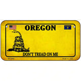 Oregon Dont Tread On Me Metal Novelty License Plate 6" x 3" (BP) / Yes