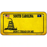 South Carolina Dont Tread On Me Metal Novelty License Plate 6" x 3" (BP) / Yes