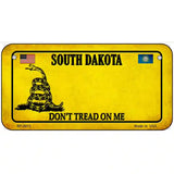 South Dakota Dont Tread On Me Metal Novelty License Plate 6" x 3" (BP) / Yes