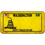 Washington Dont Tread On Me Metal Novelty License Plate 6" x 3" (BP)