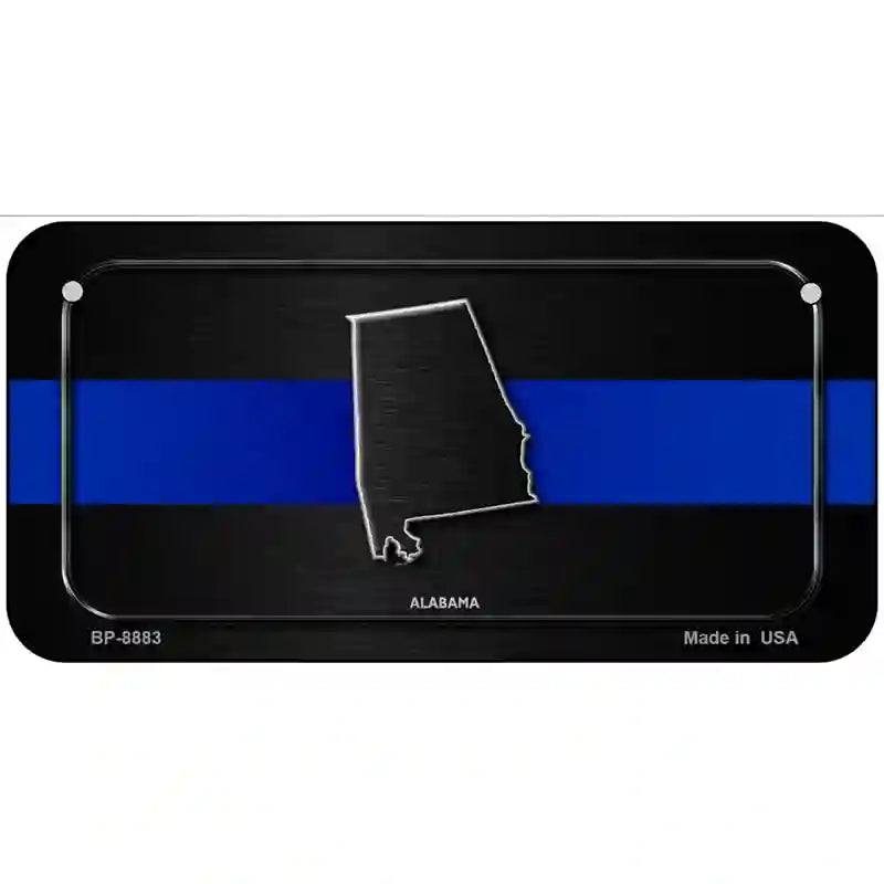 Alabama Thin Blue Line Metal Novelty License Plate 6" x 3" (BP)