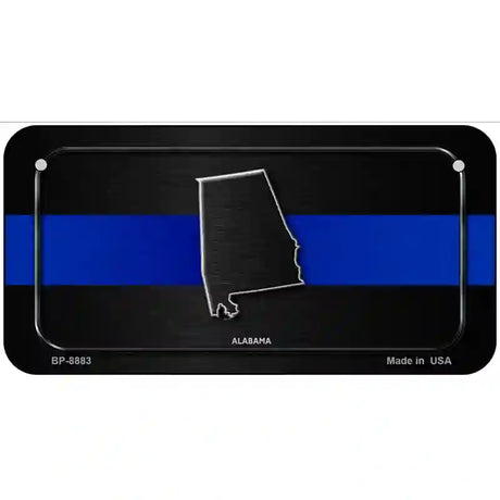 Alabama Thin Blue Line Metal Novelty License Plate 6" x 3" (BP)