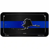 Alaska Thin Blue Line Metal Novelty License Plate 6" x 3" (BP)