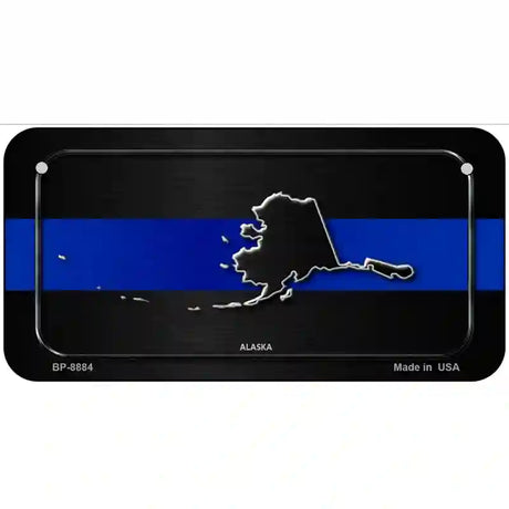 Alaska Thin Blue Line Metal Novelty License Plate 6" x 3" (BP)