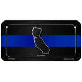 California Thin Blue Line Metal Novelty License Plate 6" x 3" (BP)